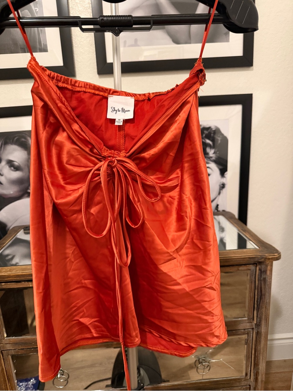 Women's Red Satin Camisole Nightwear